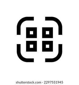 Modern QR code scanning icon. QR payment code. Vector.