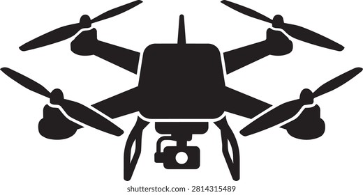 Modern quadcopter drone with integrated camera for aerial photography and videography. Ideal for surveying or filming.