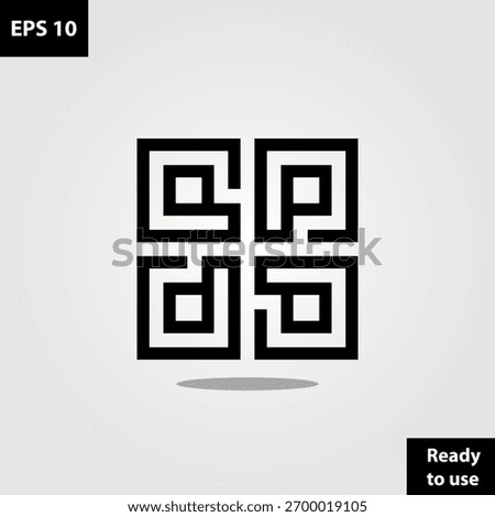 Modern Quadrant P Letter Logo Template vector template design. Ready to use, easy for edit.