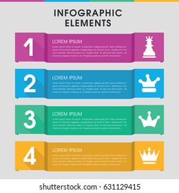 Modern queen infographic template. infographic design with queen icons includes crown, crown. can be used for presentation, diagram, annual report, web design.