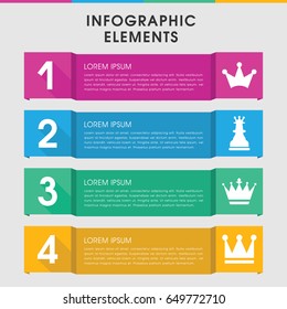 Modern queen infographic template. infographic design with queen icons includes crown, crown. can be used for presentation, diagram, annual report, web design.