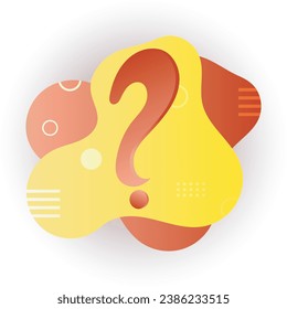 Modern question mark for help and support page	