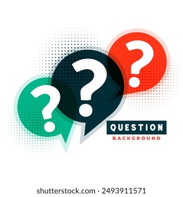 modern question mark sign background with chat bubble design vector 