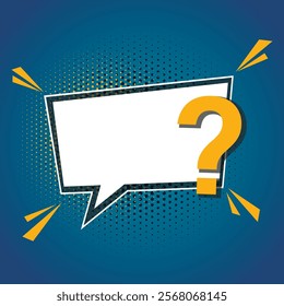 Modern Question Mark Symbol Background with Text Space: Sleek and Minimalist Design for Inquiry, FAQ, and Customer Support Use