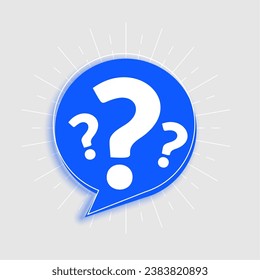 modern question mark symbol template with chat box design vector