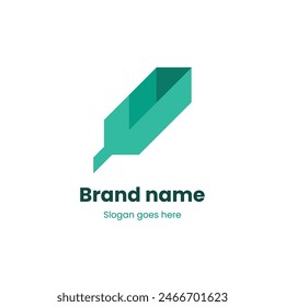 Modern Quil logo design template. Business sign, symbol, element, corporate identity