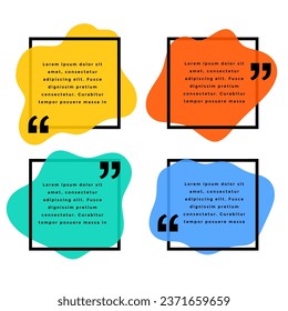 modern quotation inverted comma sign template for social comment or feedback vector