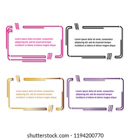 modern quote box bubble speech frame vector
