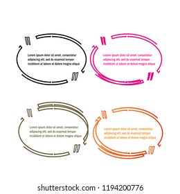 modern quote box bubble speech frame vector