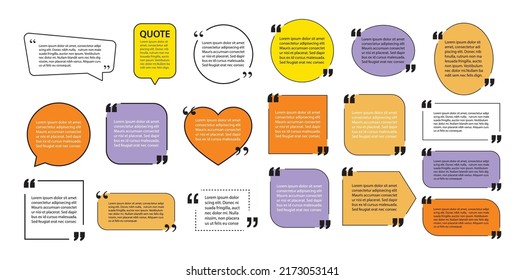 modern quote box text template design elements.