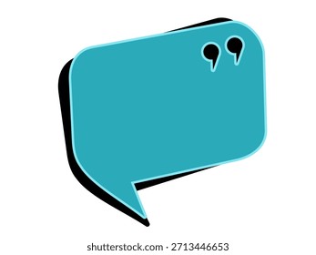 Modern quote bubble illustration for presentations, graphic design, or social media. perfect for highlighting dialogue, quotes, or key messages.
