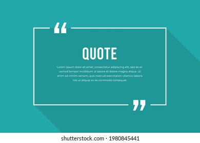 Modern quote communication template design. Vector Illustration
