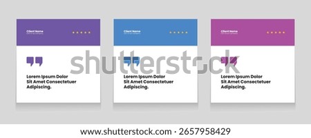 Modern quote square banner template. Testimonial template design. Usable for social media post, card, and web ad