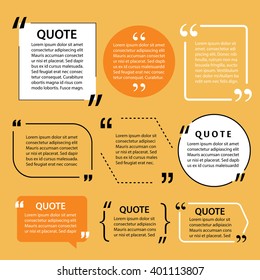 Modern Quote Text Template Design Elements