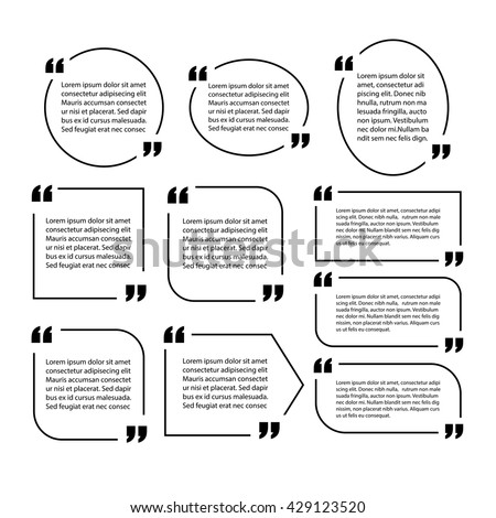 modern quote text template design elements