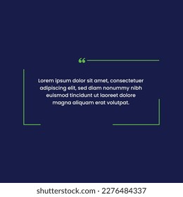 Modern quote vector template design