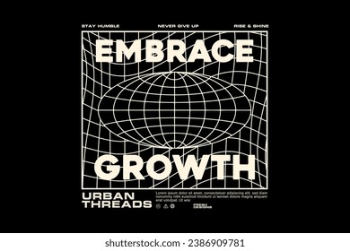 Modern quotes streetwear graphic tee design templates