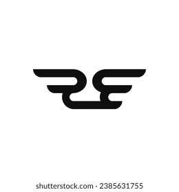 modern r and e letter logo