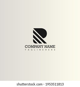 Modern R Letter Logo Design Vector