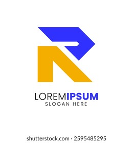 Modern R Letter Logo design Icon symbol Vector Template