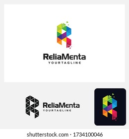 modern R letter logo template design creative R letter for a company