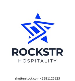 Modern R Letter Rockstr Hospitality Company Logo Design