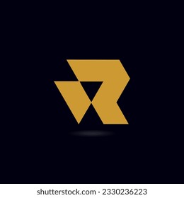 modern R logotype vector design template. Isolated on white background. Vector illustration