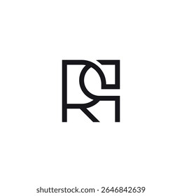 Modern R and Q Letter Logo, Bold Monogram Design.