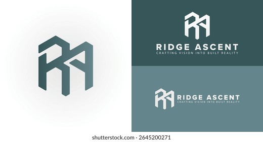 Modern RA logo for architectural firms. Its geometric, structured form represents innovative design, precise planning, and the dynamic creation of attractive spaces.