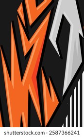 Modern racing background abstract orange geometric lines border Vector Template EPS 10