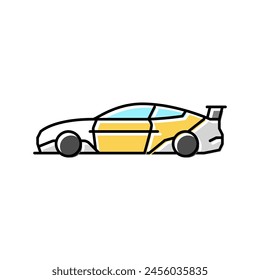 modern racing car vehicle speed color icon vector. modern racing car vehicle speed sign. isolated symbol illustration