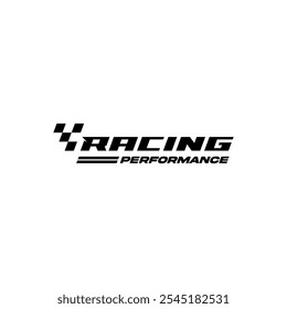 Modern Racing flag Logo Design. simple design race flag logo template