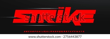Modern Racing Font Bold Geometric Alphabet Square Letters Set for Dynamic Sport Logo Title Headline. Automotive Typographic Design. Vector typeset.
