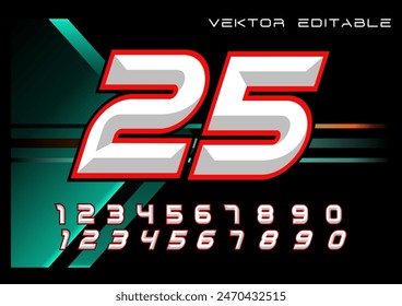 Modern Racing Number With Fururistic Background