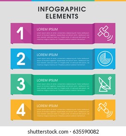 Modern radar infographic template. infographic design with radar icons includes radar. can be used for presentation, diagram, annual report, web design.