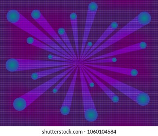 modern radial circles network background