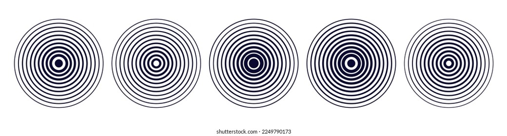 Modern radial or circlesignals .Abstract wave backdrop . Motion line design. Vector isolated illustration