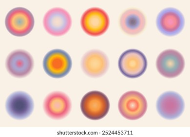 Modern radial gradients. Artistic bundle universal use