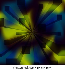 modern radial squares network background