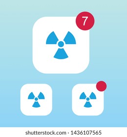 Modern Radiation Hazard Icon With Notification
