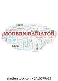 Modern Radiator word cloud. Wordcloud made with text only.