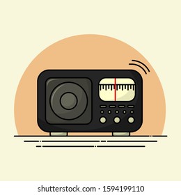 Modern Radio Design, vector cartoon for template design