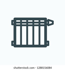Modern raditor icon, heater battery vector icon