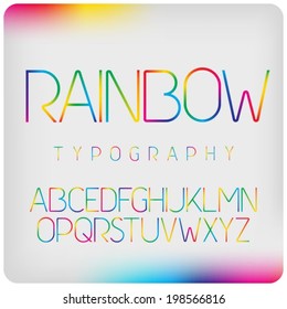 Modern Rainbow Gradient Colors Font 