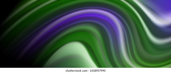 Modern rainbow liquid color flow colorful poster. Wave Liquid shape in black color background. Abstract composition
