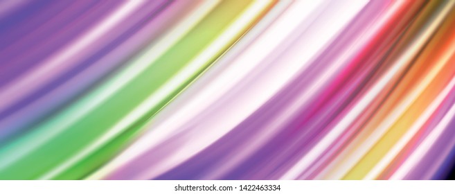 Moderne Regenbogen Flüssigkeit Farbe fließt bunt Poster. Wave Liquid Form auf schwarzem Hintergrund. Abstrakte Komposition