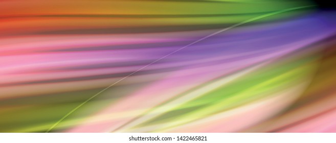 Afiche colorido de color líquido de arcoiris moderno. Forma líquida ondulada en color negro. Composición abstracta