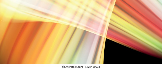 Afiche colorido de color líquido de arcoiris moderno. Forma líquida ondulada en color negro. Composición abstracta