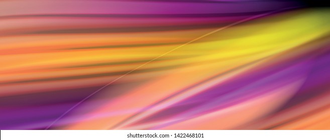 Afiche colorido de color líquido de arcoiris moderno. Forma líquida ondulada en color negro. Composición abstracta