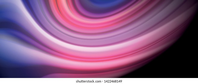 Moderne Regenbogen Flüssigkeit Farbe fließt bunt Poster. Wave Liquid Form auf schwarzem Hintergrund. Abstrakte Komposition